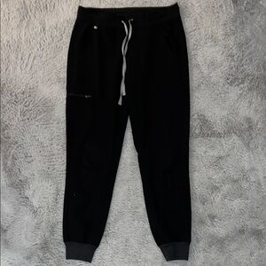 Women’s Black Figs Jogger Pants Zamora High Waisted